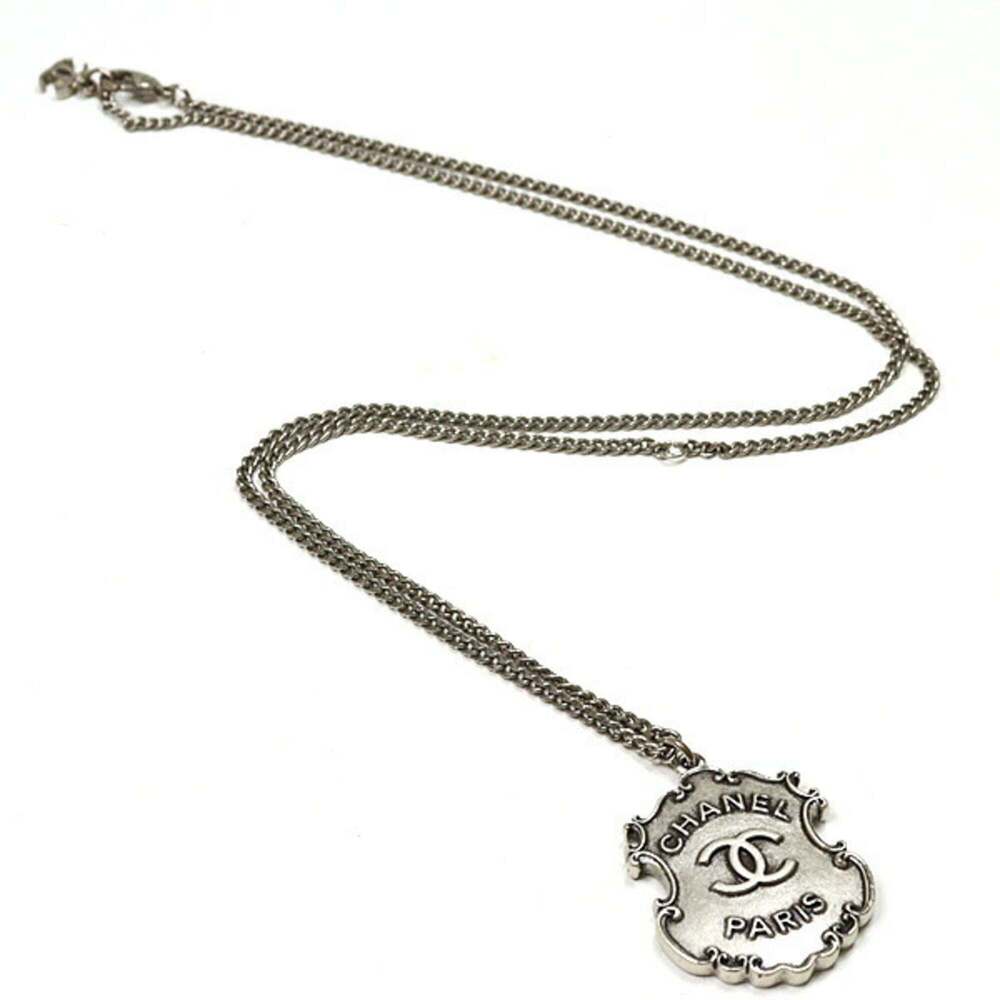 CHANEL Silver Logo Necklace - Picture 2 of 6